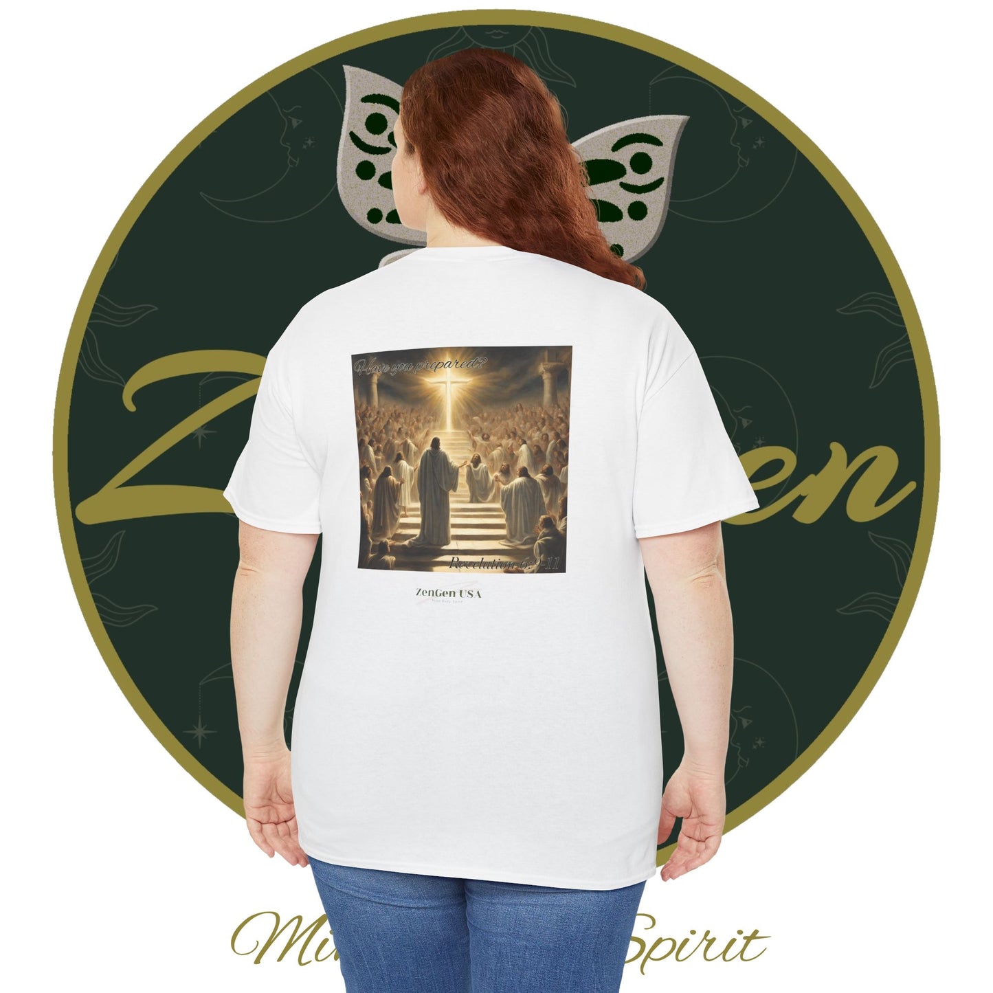 Apocalipsis - 5to Sello Apocalipsis 6:9-11 - Camiseta de algodón pesado unisex - Colección Revelación - ZenGen USA