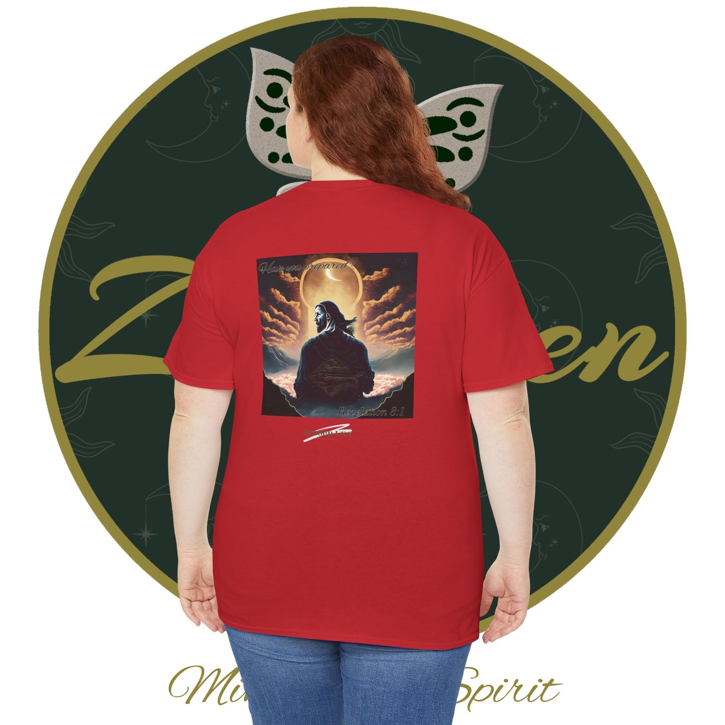 Apocalipsis - 7mo Sello Apocalipsis 8:1 - Camiseta de algodón pesado unisex - Colección Revelación - ZenGen USA
