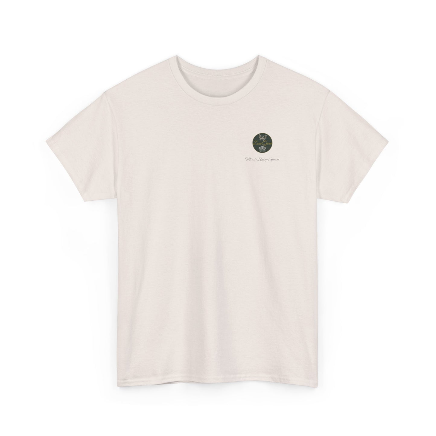 BE HAPPY - Unisex Heavy Cotton Tee - ZenGen USA - Hotei Laughing Buddha - ZenGen USA