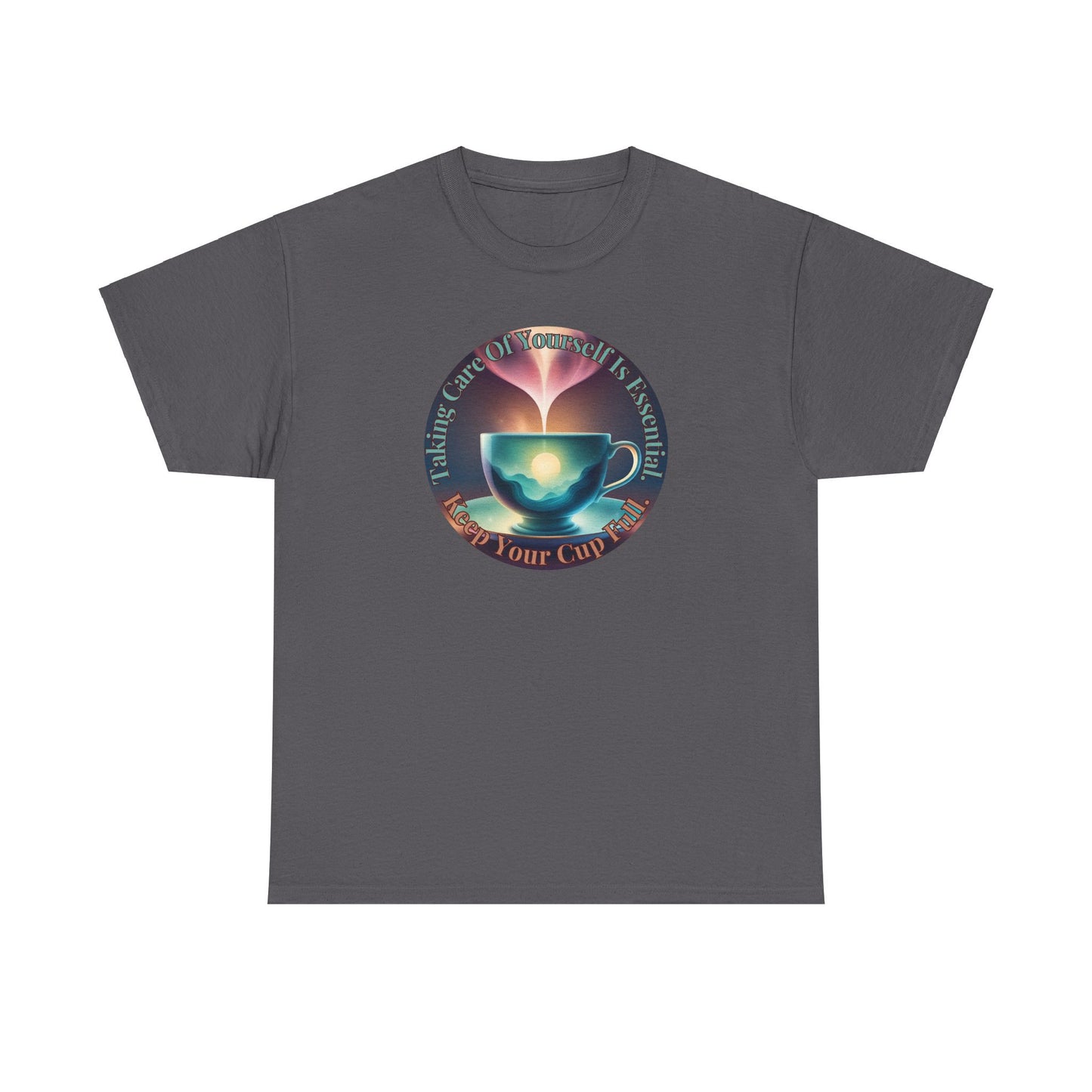 Keep Your Cup Full Unisex Heavy Cotton Zen Graphic Tee | 12 Colors To Choose | ZenGen - ZenGen USA