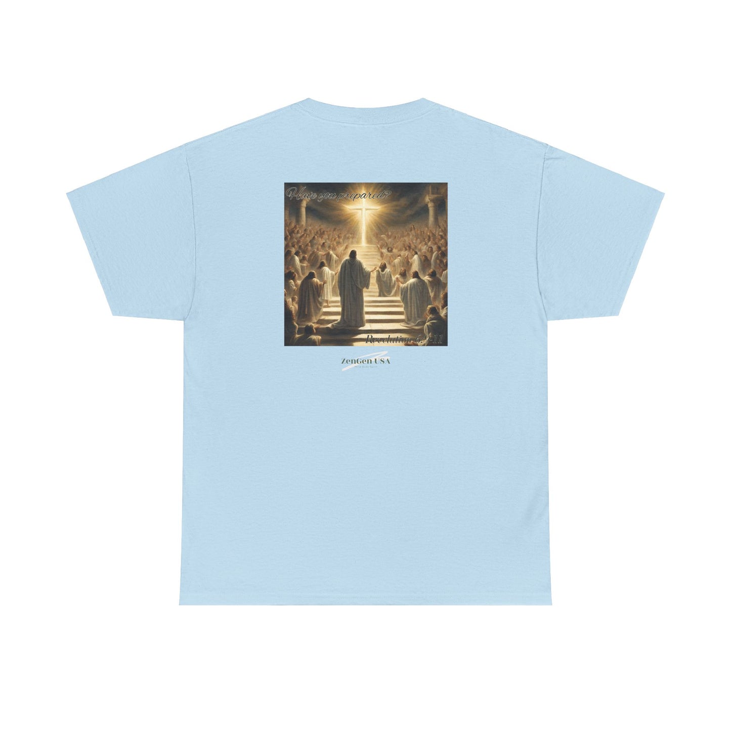 Apocalipsis - 5to Sello Apocalipsis 6:9-11 - Camiseta de algodón pesado unisex - Colección Revelación - ZenGen USA