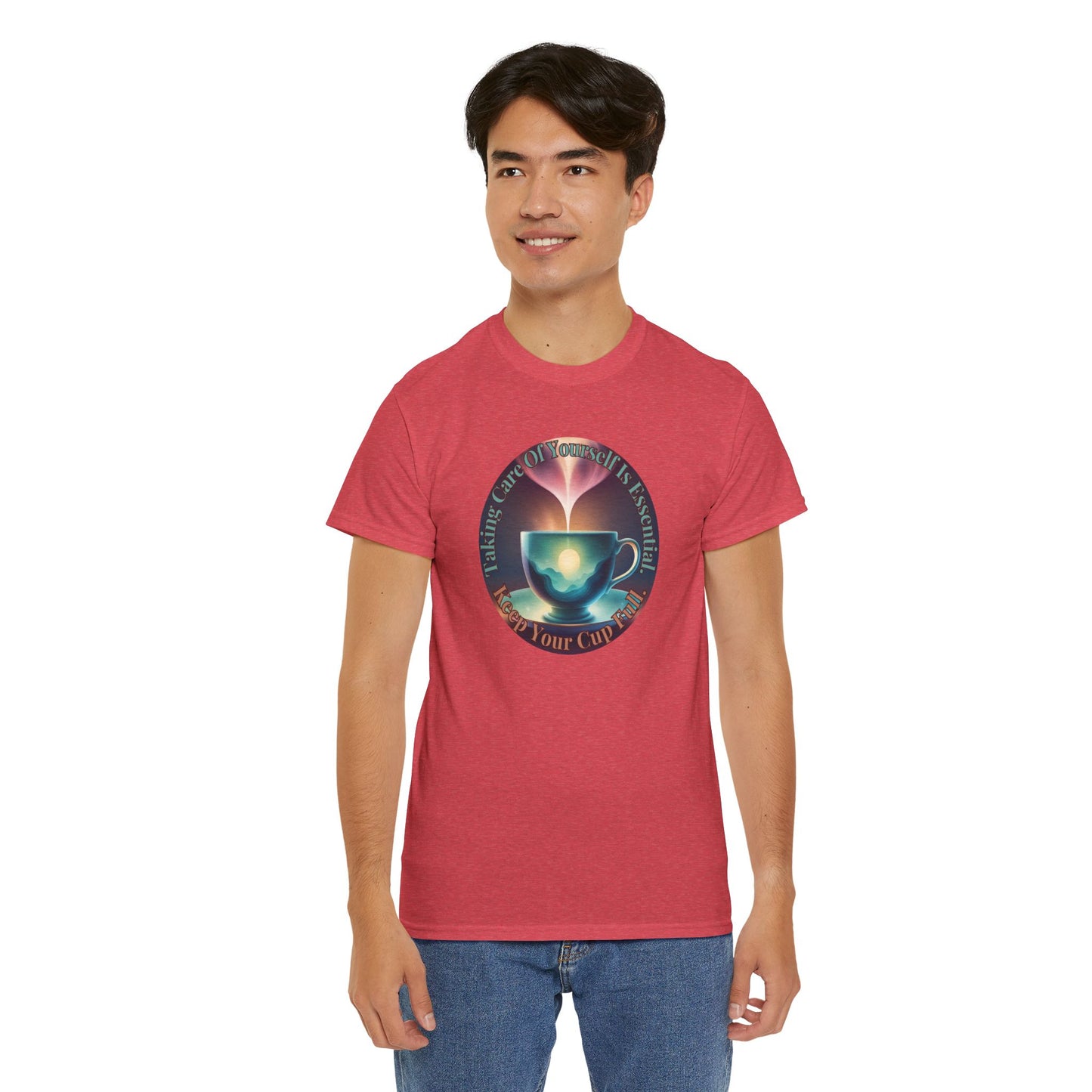 Keep Your Cup Full Unisex Heavy Cotton Zen Graphic Tee | 12 Colors To Choose | ZenGen - ZenGen USA