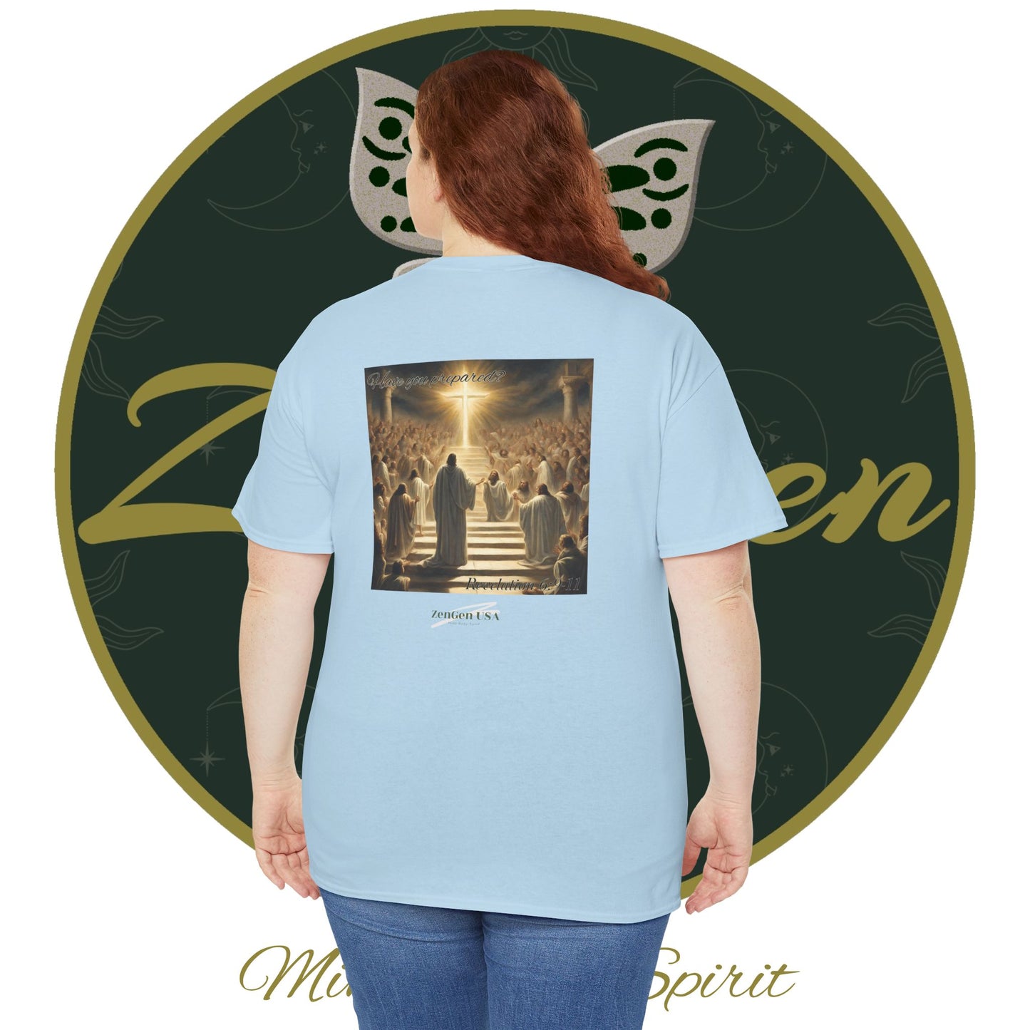 Apocalipsis - 5to Sello Apocalipsis 6:9-11 - Camiseta de algodón pesado unisex - Colección Revelación - ZenGen USA