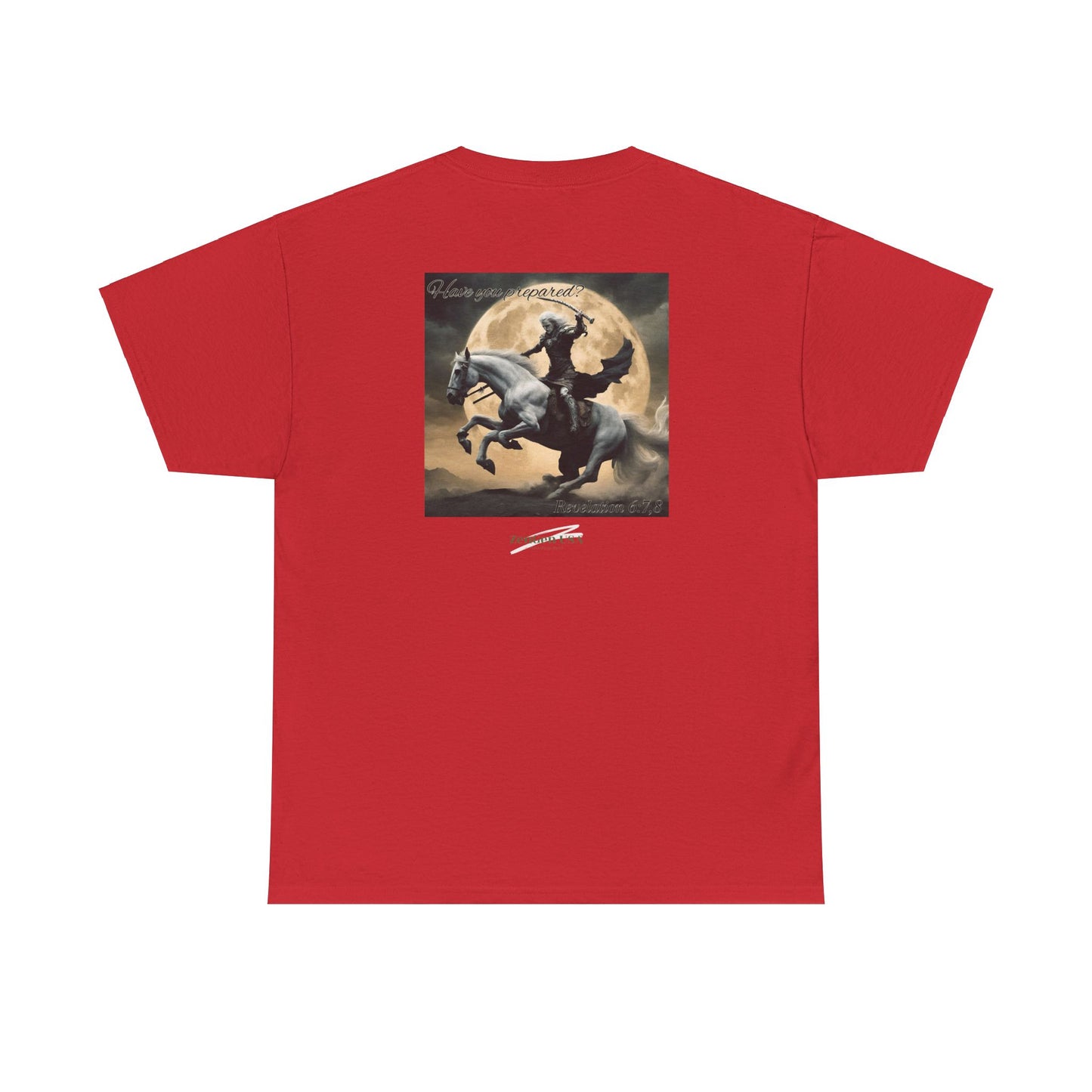 Apocalipsis - 4to Sello Apocalipsis 6:7,8 - Camiseta de algodón pesado unisex - Colección Revelación - ZenGen USA