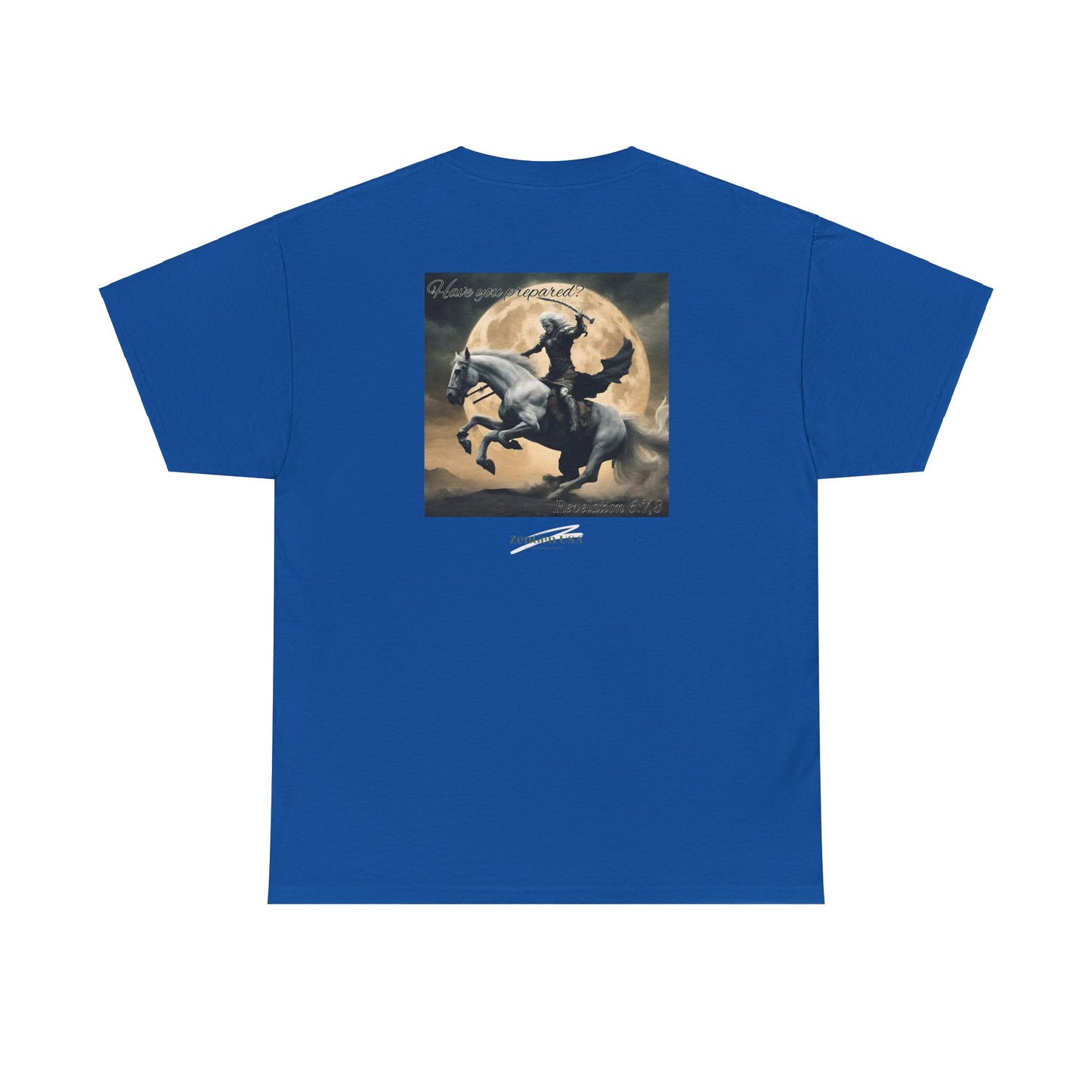 Apocalipsis - 4to Sello Apocalipsis 6:7,8 - Camiseta de algodón pesado unisex - Colección Revelación - ZenGen USA