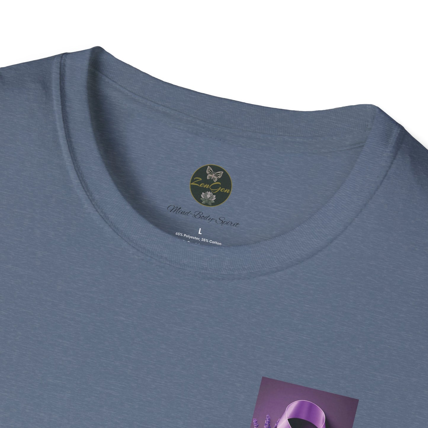 SURVIVOR Lavender Ribbon - Unisex Softstyle T-Shirt - Cancer Awareness all Forms - ZenGen USA