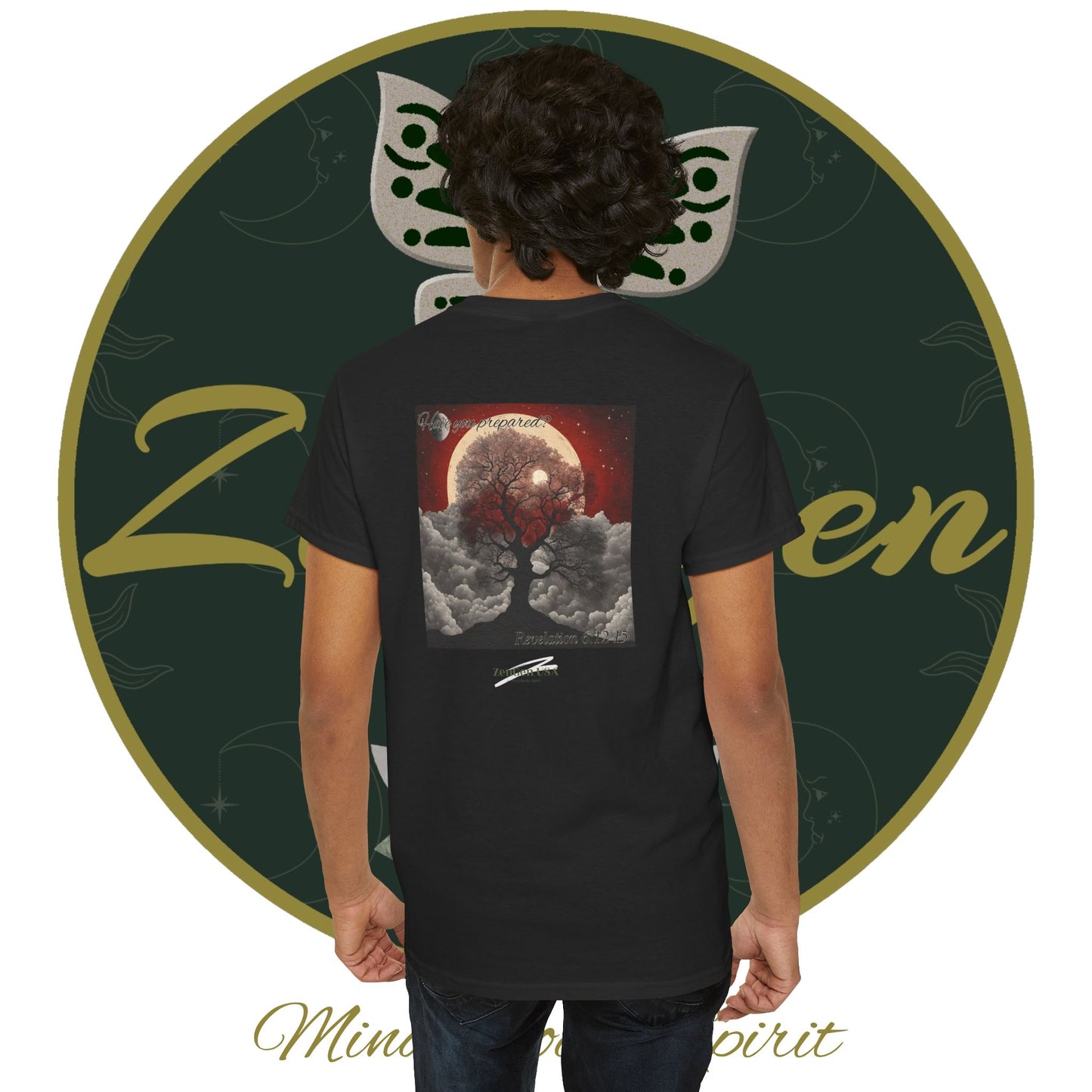 Apocalipsis - 6to Sello Apocalipsis 6:12-15 - Camiseta de algodón pesado unisex - Colección Revelación - ZenGen USA