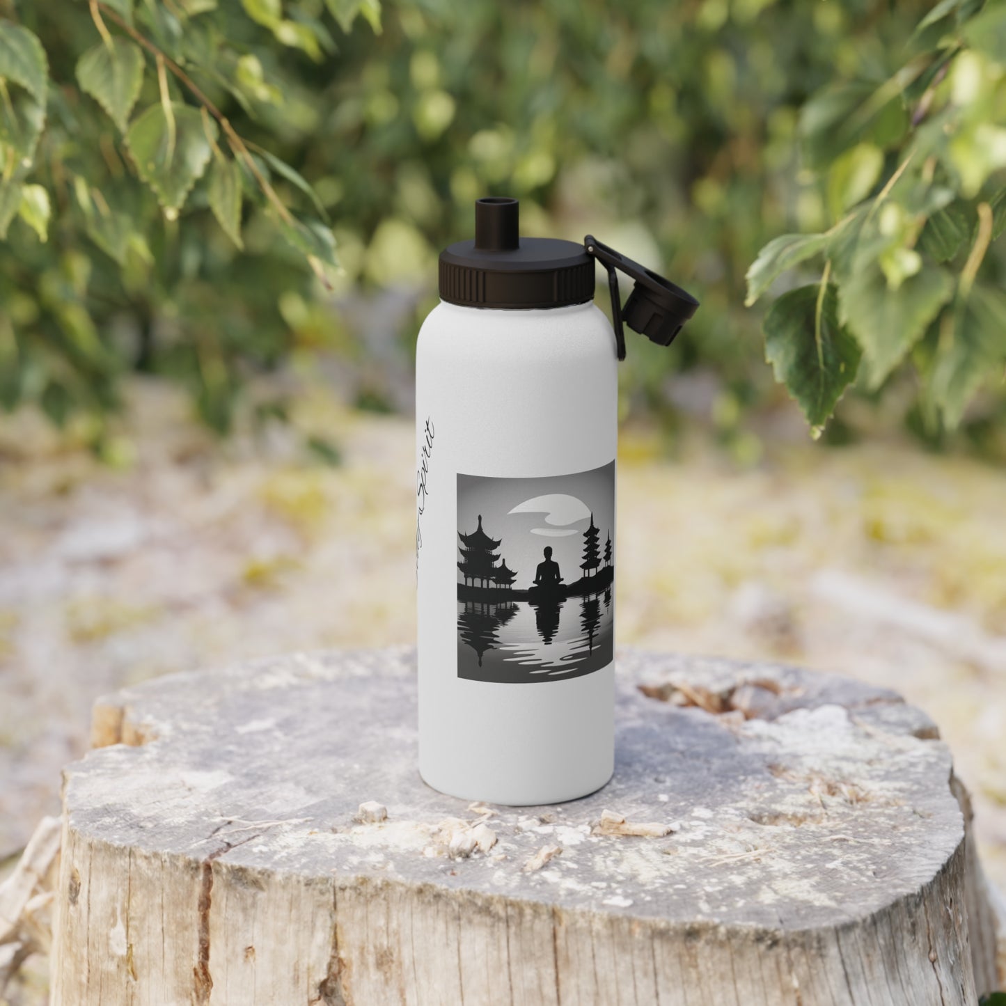 Mind-Body-Spirit ZenGen Stainless Steel Water Bottle, Sports Lid - ZenGen USA