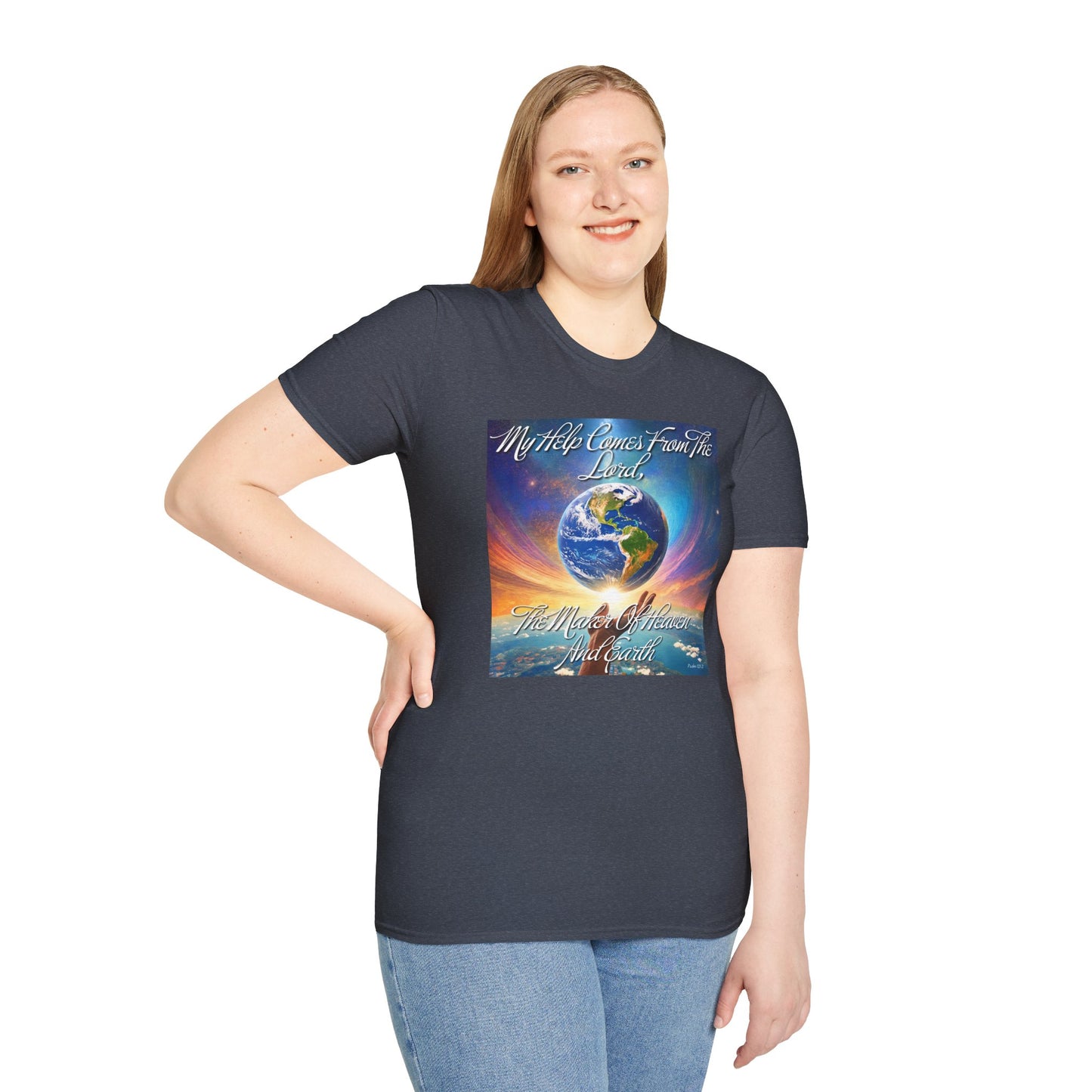 ZenGen USA Psalm 121:2 My Help Comes From The Lord... - Unisex Softstyle T-Shirt - ZenGen USA