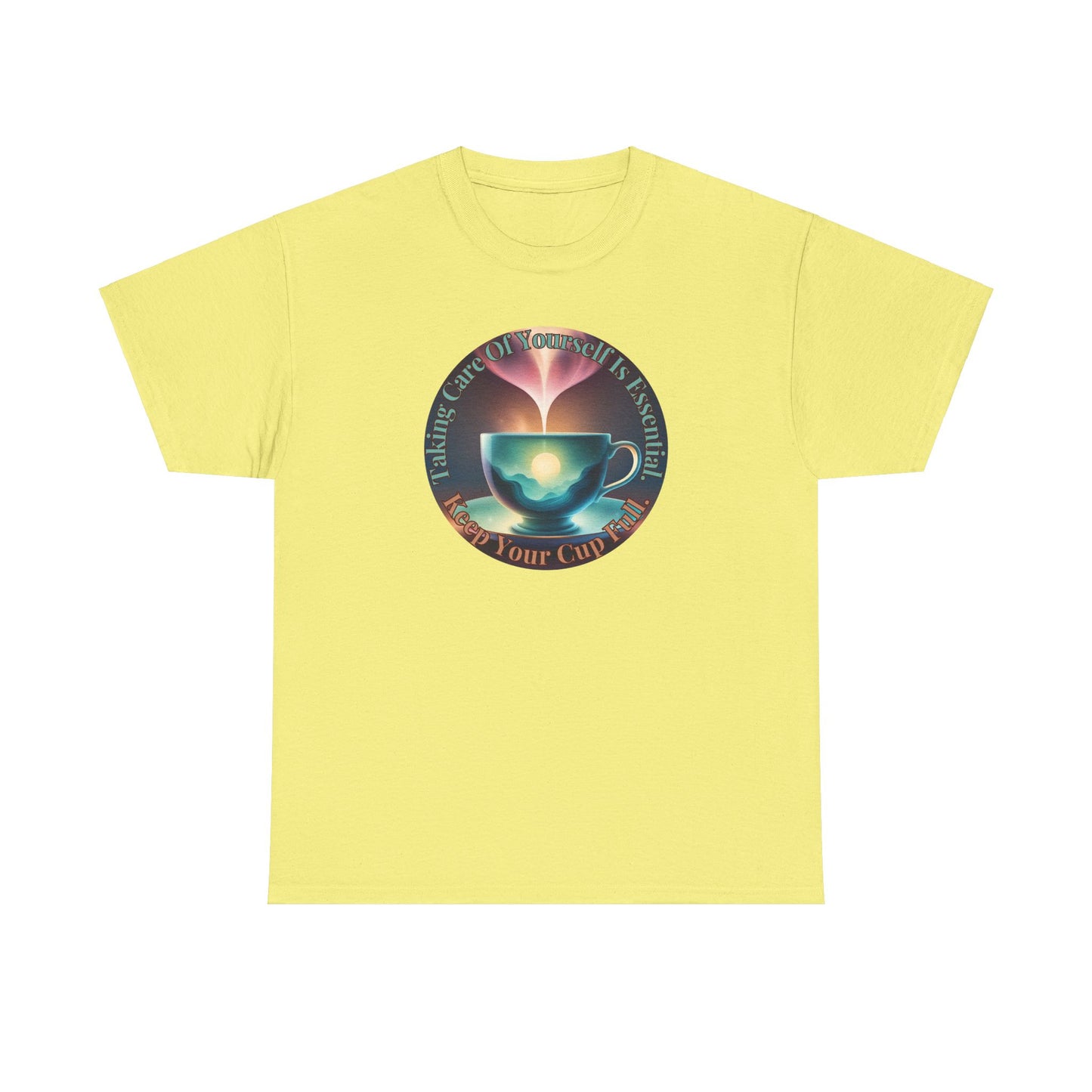 Keep Your Cup Full Unisex Heavy Cotton Zen Graphic Tee | 12 Colors To Choose | ZenGen - ZenGen USA
