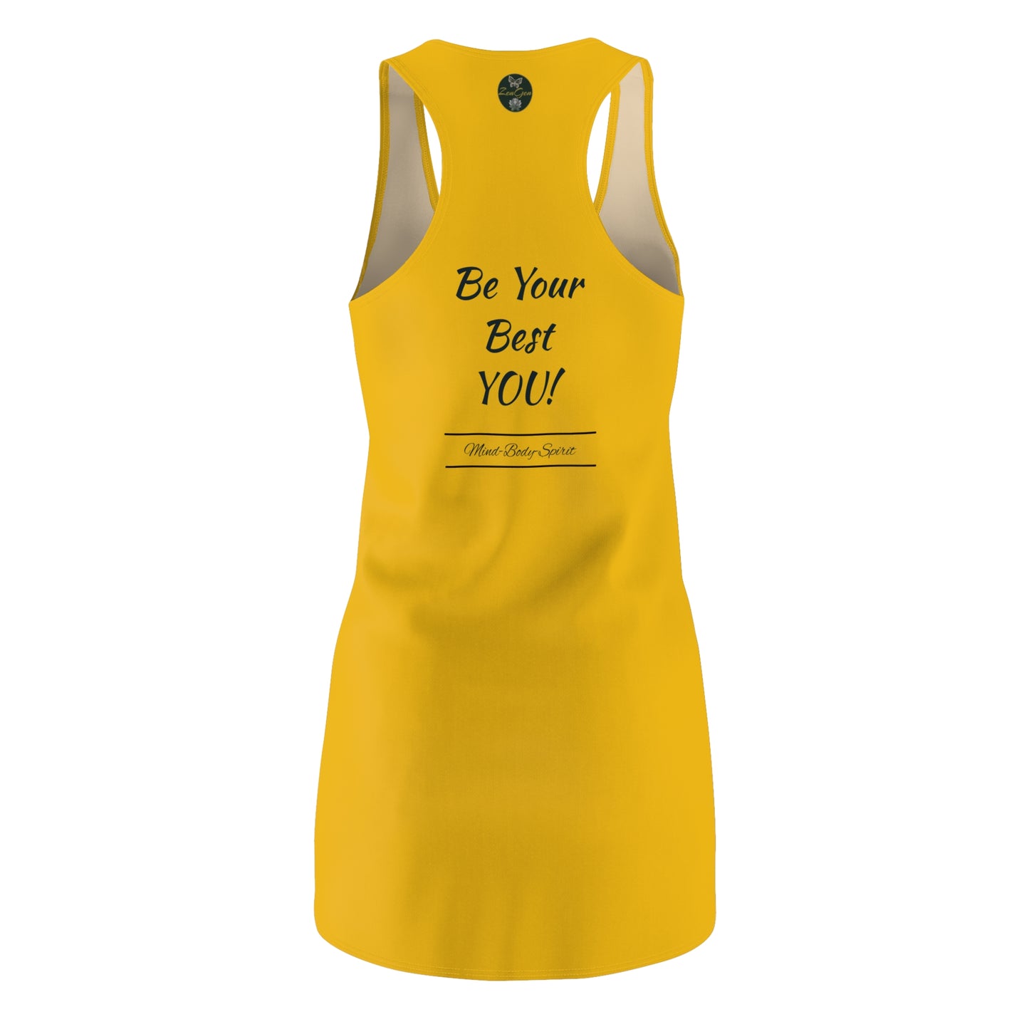 Be Your Best YOU! ZenGen - Yellow Women's Cut & Sew Racerback Dress - ZenGen USA