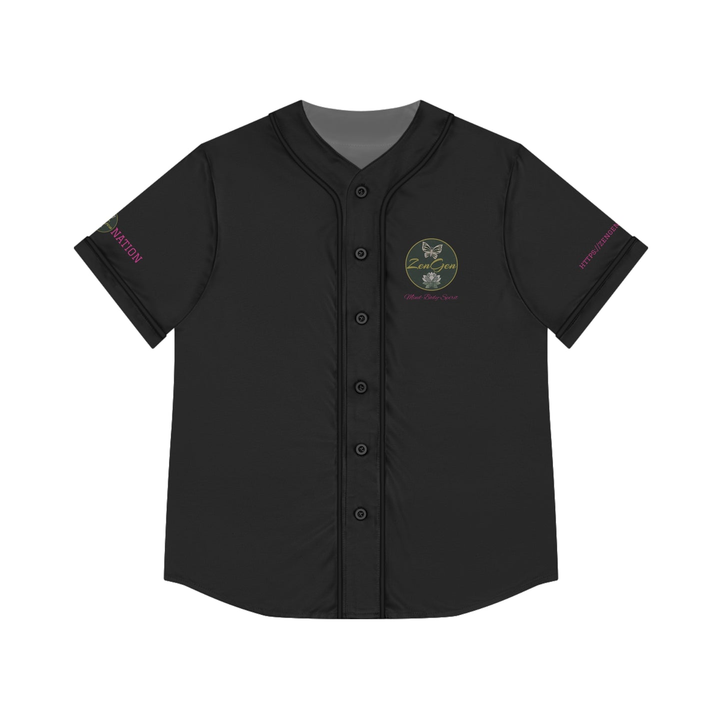 ZenGen BCOOL2EVERYBODY Women's Baseball Jersey - In Black - ZenGen USA