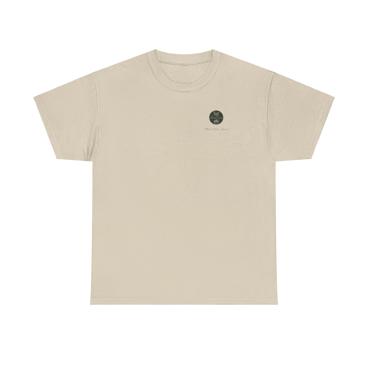 BE HAPPY - Unisex Heavy Cotton Tee - ZenGen USA - Hotei Laughing Buddha - ZenGen USA