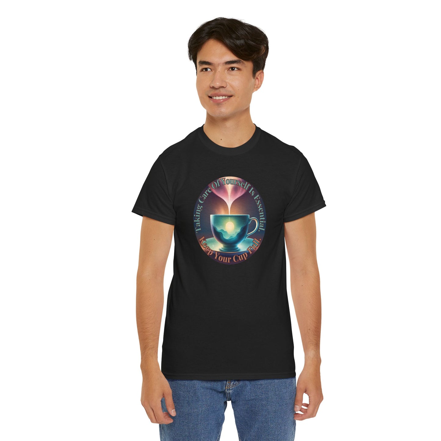 Keep Your Cup Full Unisex Heavy Cotton Zen Graphic Tee | 12 Colors To Choose | ZenGen - ZenGen USA