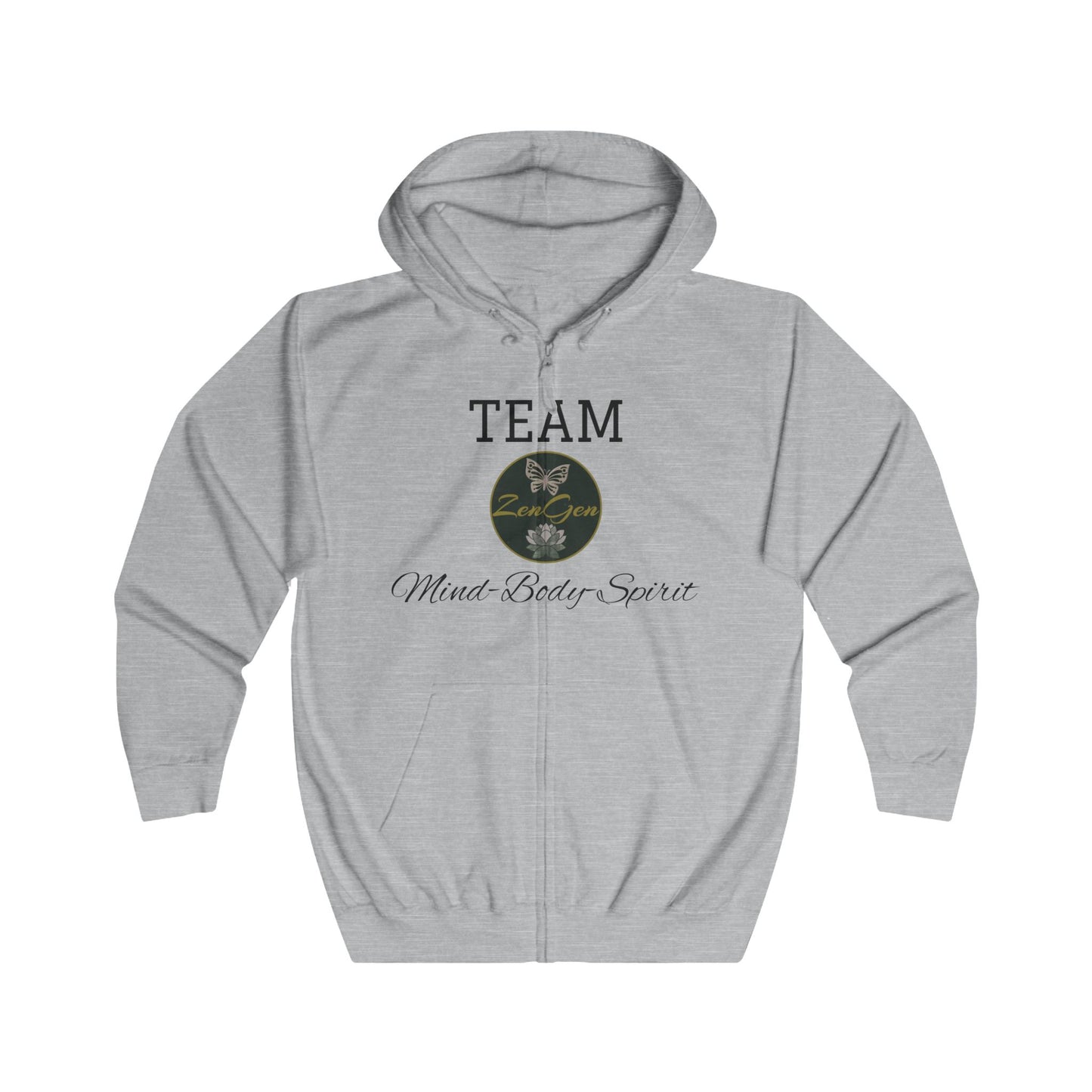 Unisex Full Zip Hoodie - ROCK SOLID "Believe & Achieve!" - ZenGen USA - ZenGen USA