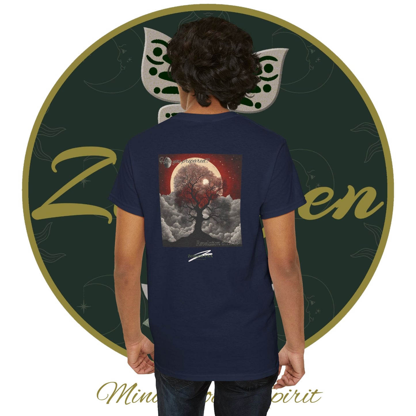 Apocalipsis - 6to Sello Apocalipsis 6:12-15 - Camiseta de algodón pesado unisex - Colección Revelación - ZenGen USA