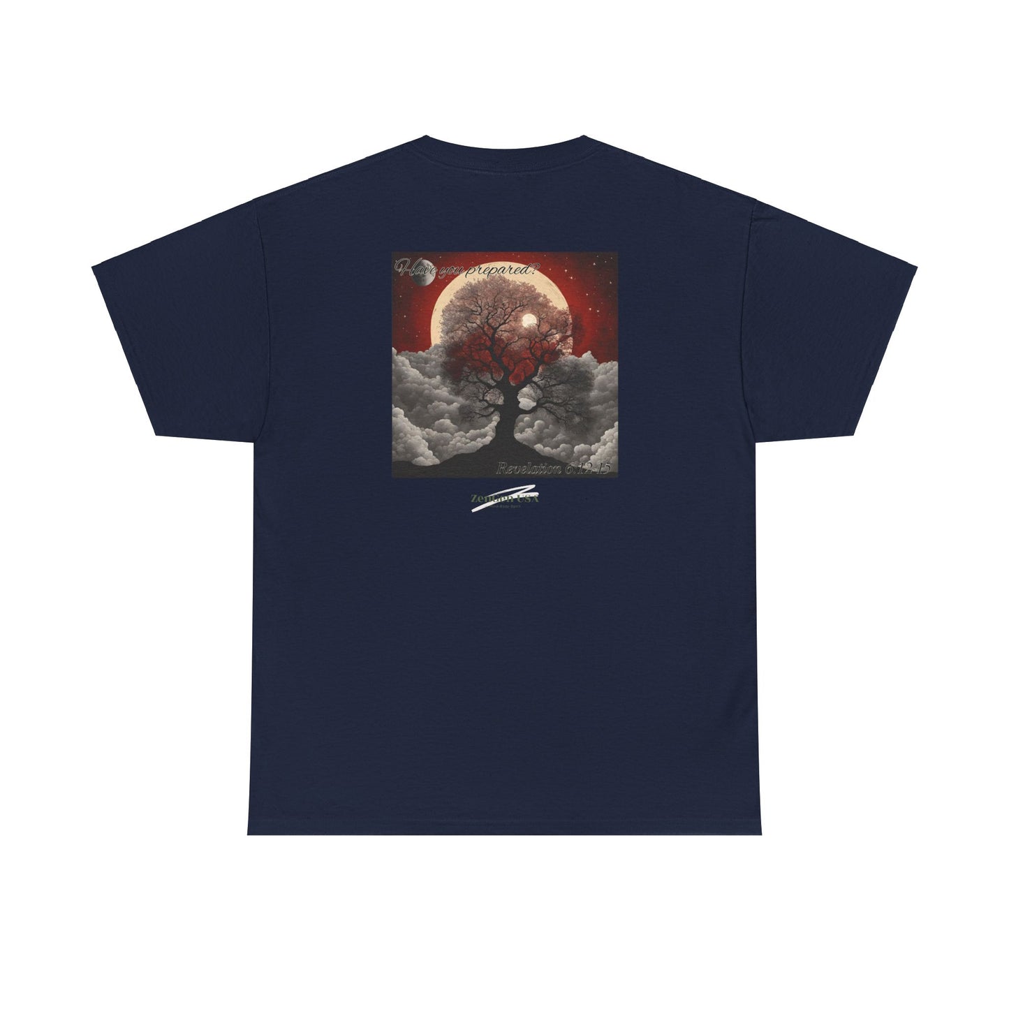 Apocalipsis - 6to Sello Apocalipsis 6:12-15 - Camiseta de algodón pesado unisex - Colección Revelación - ZenGen USA