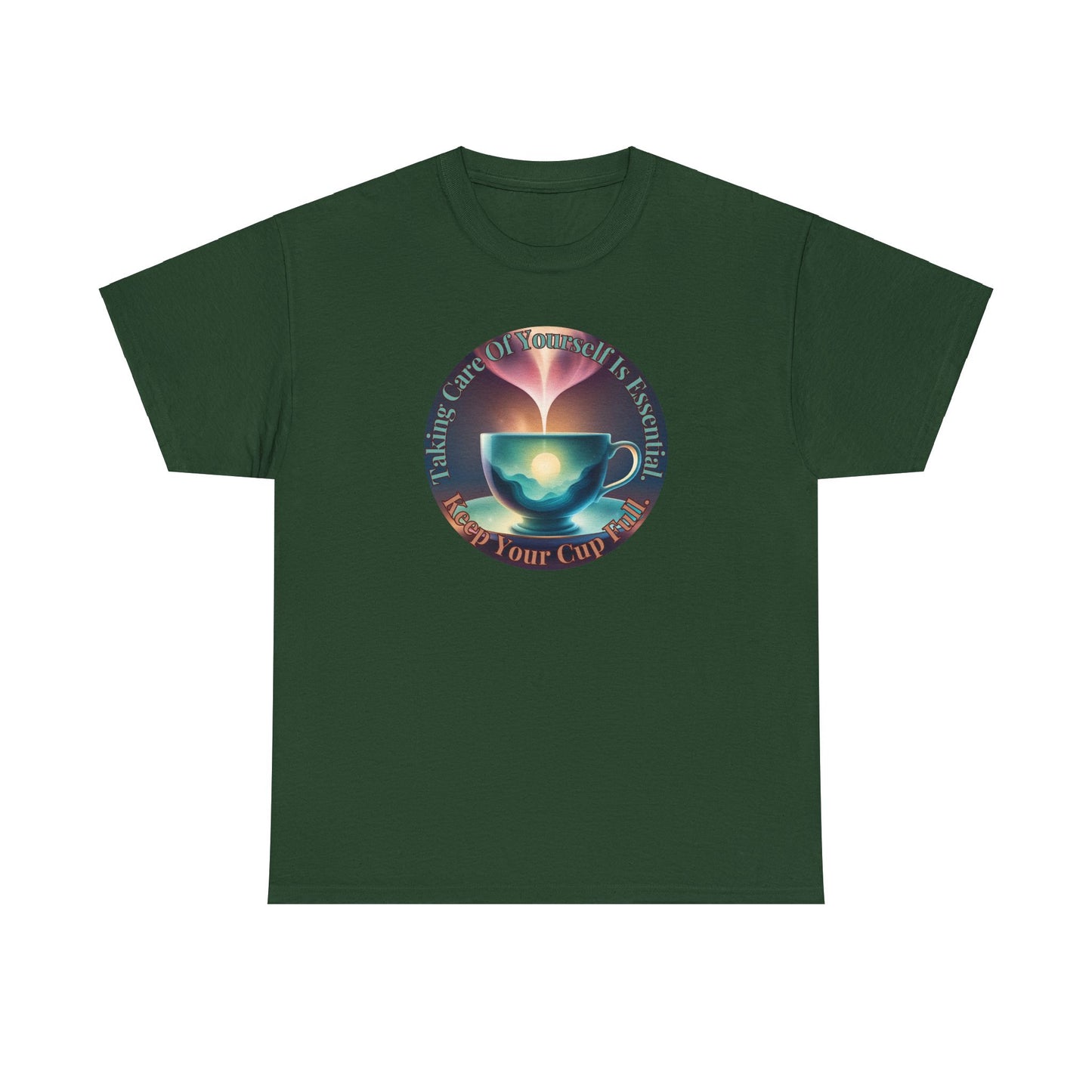 Keep Your Cup Full Unisex Heavy Cotton Zen Graphic Tee | 12 Colors To Choose | ZenGen - ZenGen USA