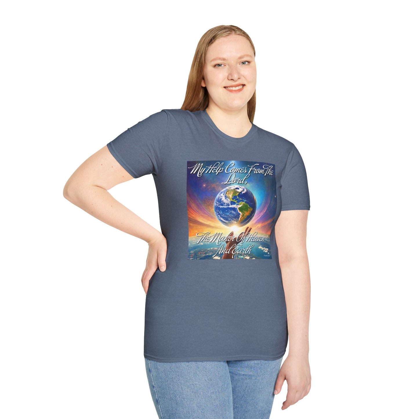 ZenGen USA Psalm 121:2 My Help Comes From The Lord... - Unisex Softstyle T-Shirt - ZenGen USA