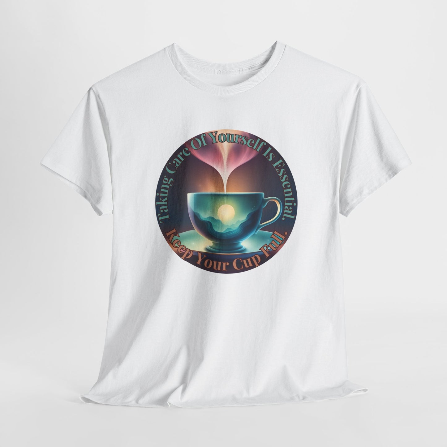 Keep Your Cup Full Unisex Heavy Cotton Zen Graphic Tee | 12 Colors To Choose | ZenGen - ZenGen USA