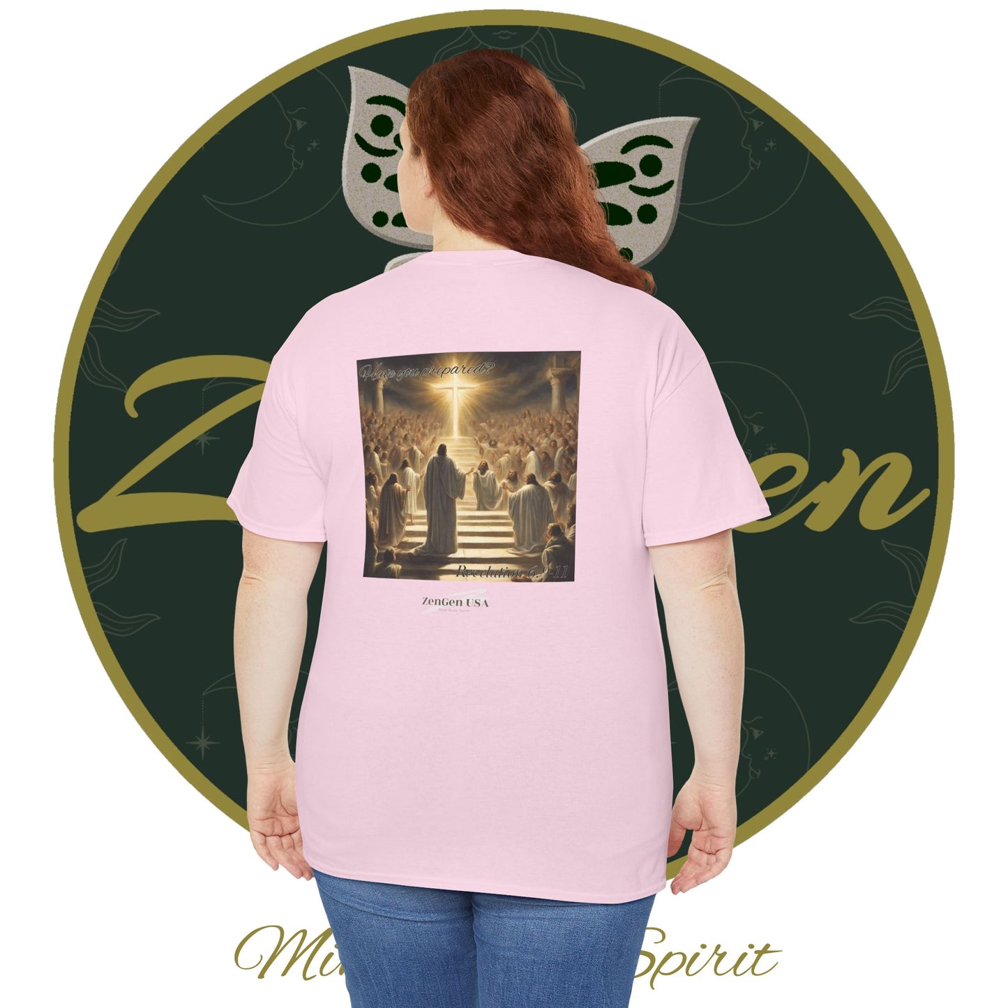 Apocalipsis - 5to Sello Apocalipsis 6:9-11 - Camiseta de algodón pesado unisex - Colección Revelación - ZenGen USA