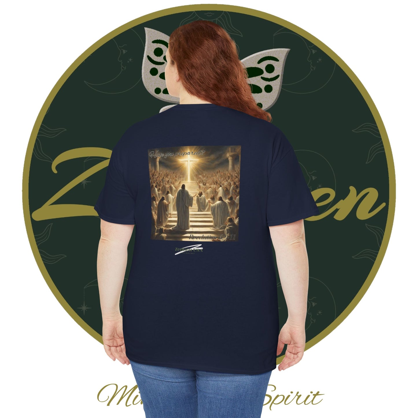 Apocalipsis - 5to Sello Apocalipsis 6:9-11 - Camiseta de algodón pesado unisex - Colección Revelación - ZenGen USA