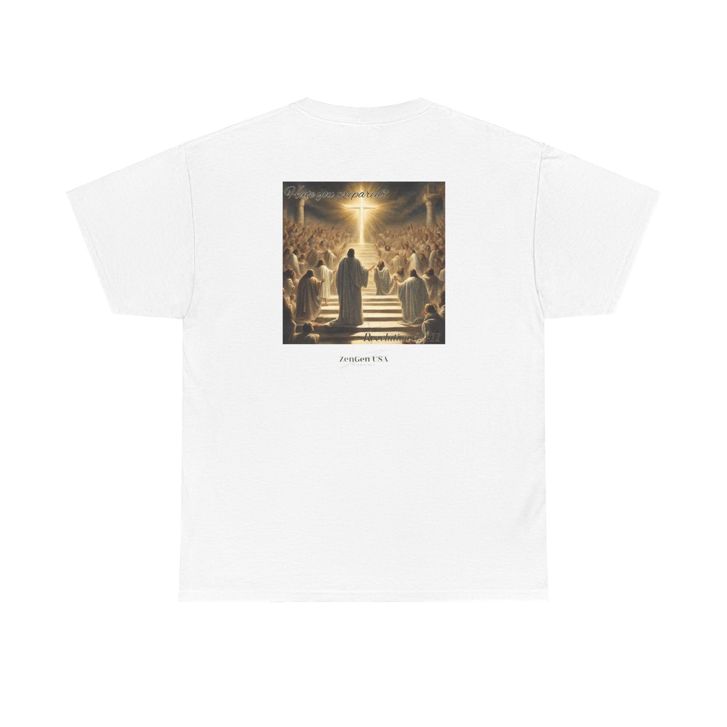 Apocalipsis - 5to Sello Apocalipsis 6:9-11 - Camiseta de algodón pesado unisex - Colección Revelación - ZenGen USA