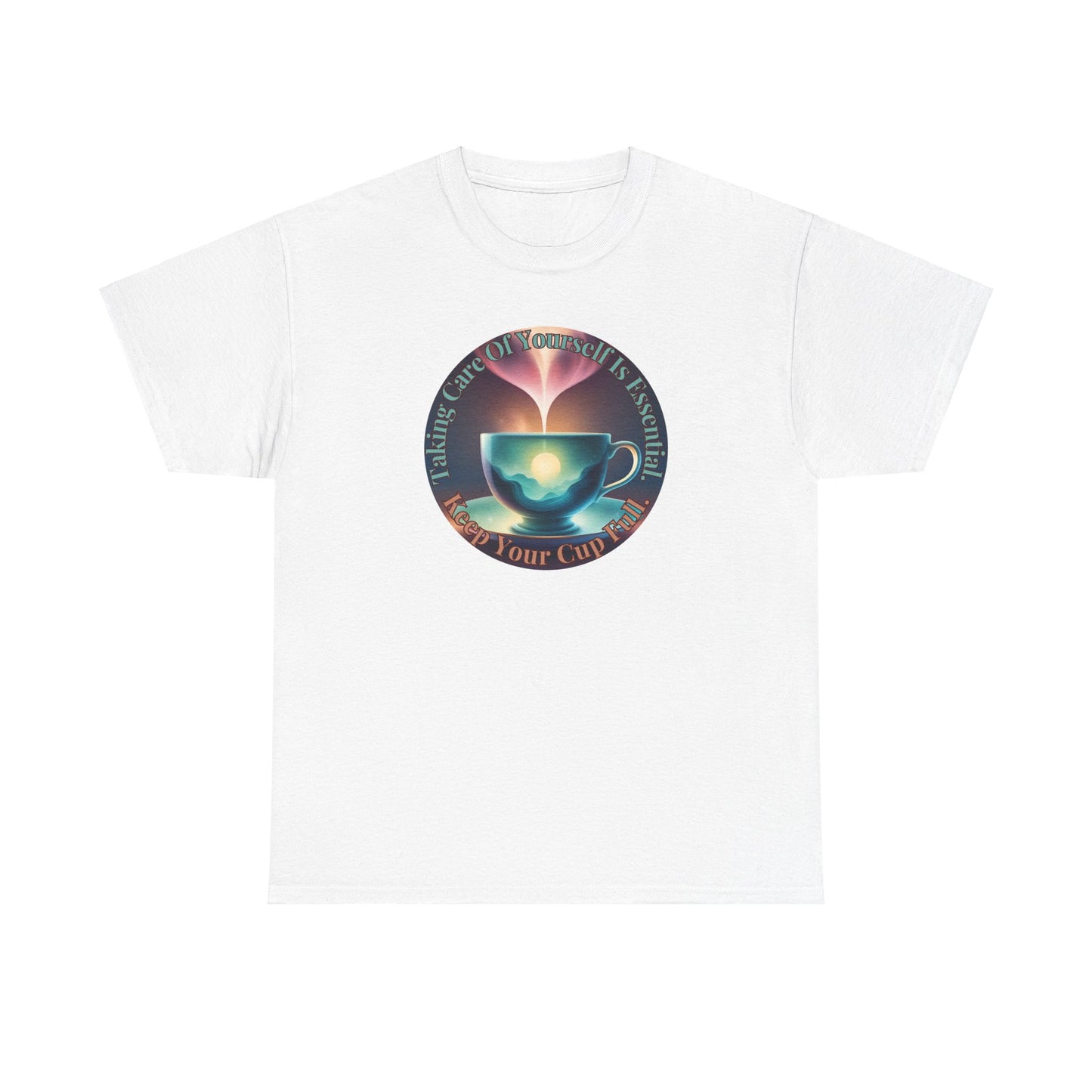 Keep Your Cup Full Unisex Heavy Cotton Zen Graphic Tee | 12 Colors To Choose | ZenGen - ZenGen USA