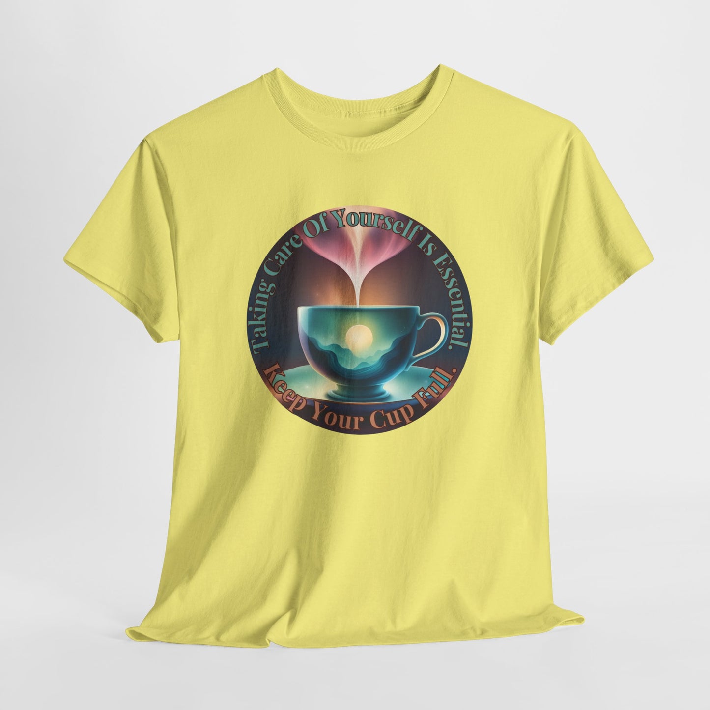 Keep Your Cup Full Unisex Heavy Cotton Zen Graphic Tee | 12 Colors To Choose | ZenGen - ZenGen USA