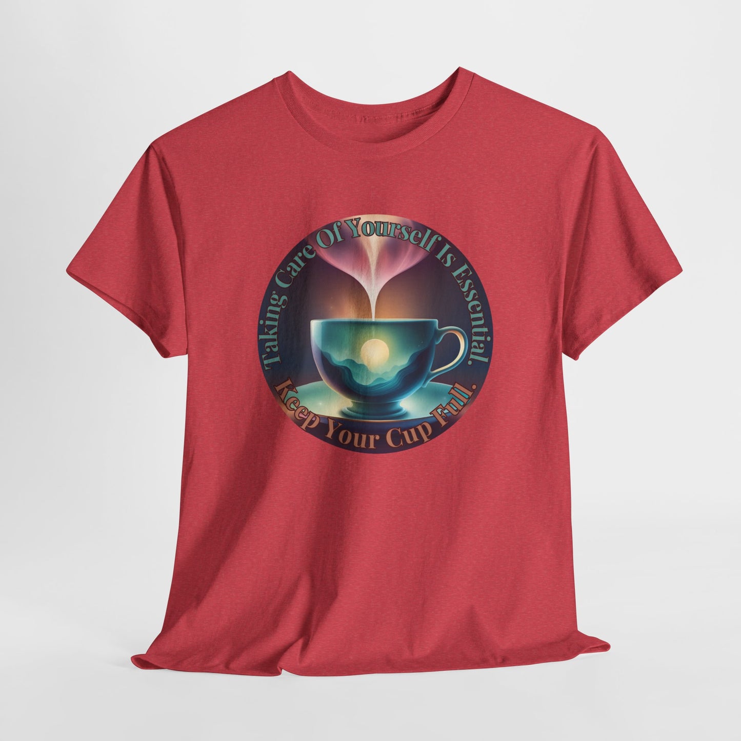 Keep Your Cup Full Unisex Heavy Cotton Zen Graphic Tee | 12 Colors To Choose | ZenGen - ZenGen USA