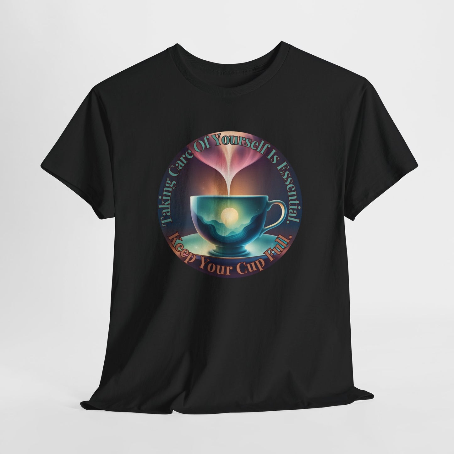 Keep Your Cup Full Unisex Heavy Cotton Zen Graphic Tee | 12 Colors To Choose | ZenGen - ZenGen USA