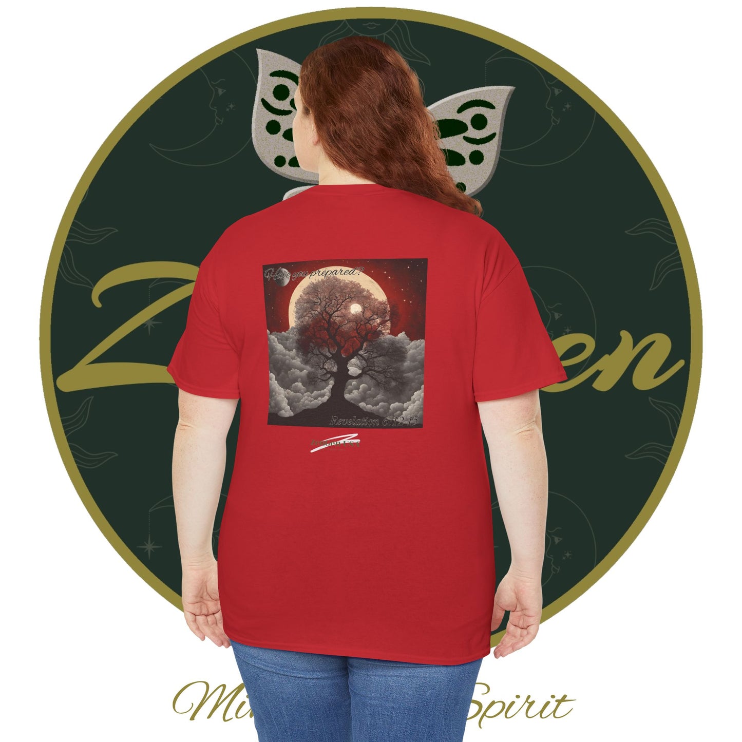 Apocalipsis - 6to Sello Apocalipsis 6:12-15 - Camiseta de algodón pesado unisex - Colección Revelación - ZenGen USA