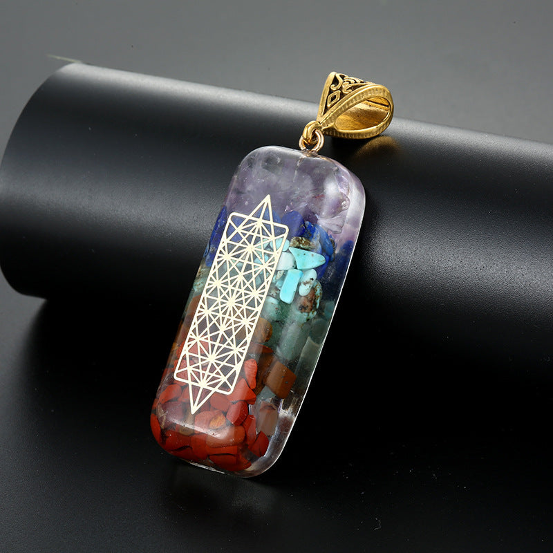 Retro Reiki Healing Energy Crystal Pendant Natural Stone For Yoga Meditation Spiritual 7 Chakra Jewelry Necklace Amulet - ZenGen USA