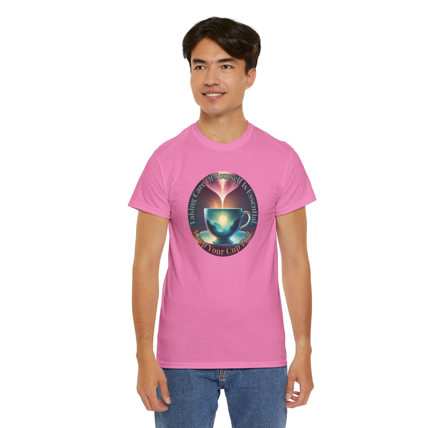 Keep Your Cup Full Unisex Heavy Cotton Zen Graphic Tee | 12 Colors To Choose | ZenGen - ZenGen USA