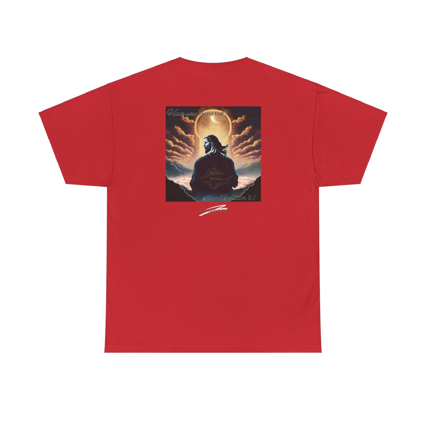 Apocalipsis - 7mo Sello Apocalipsis 8:1 - Camiseta de algodón pesado unisex - Colección Revelación - ZenGen USA