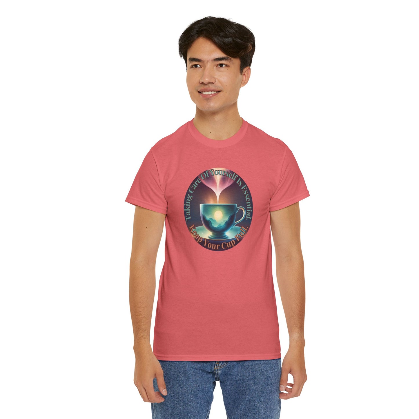 Keep Your Cup Full Unisex Heavy Cotton Zen Graphic Tee | 12 Colors To Choose | ZenGen - ZenGen USA