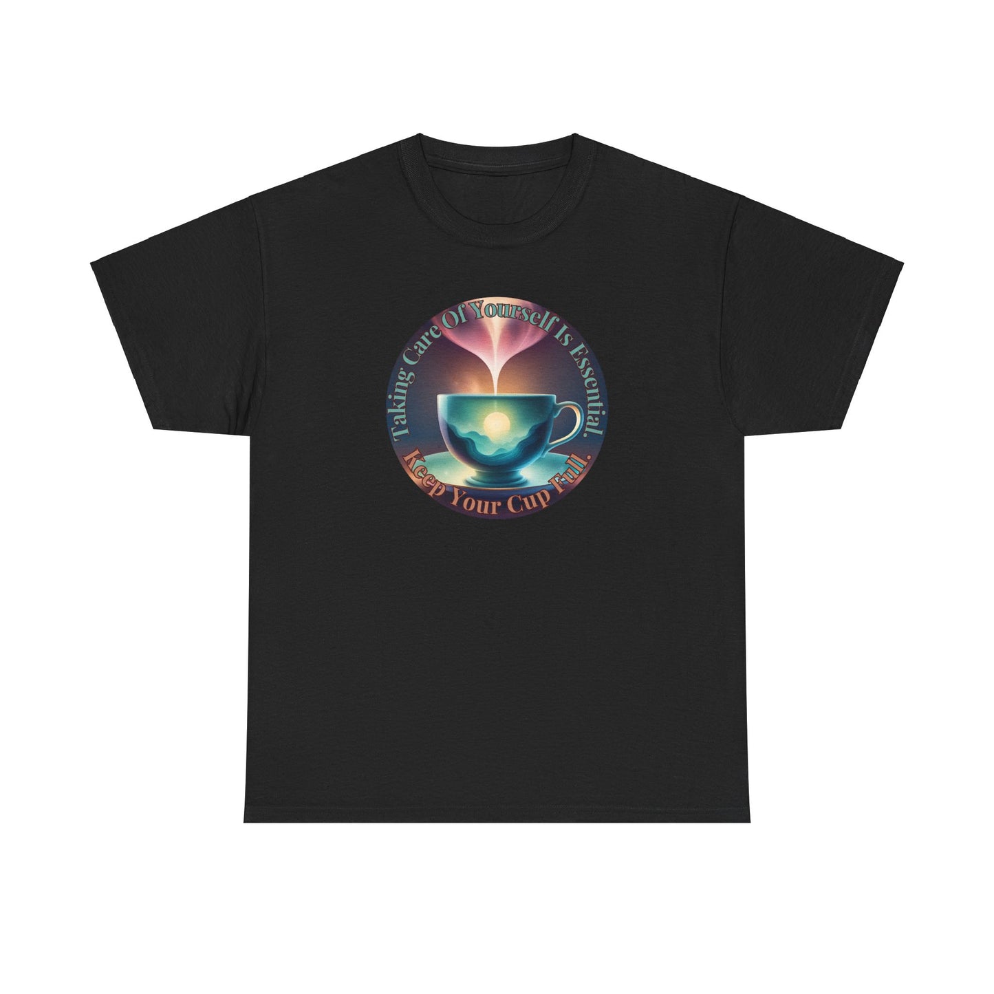 Keep Your Cup Full Unisex Heavy Cotton Zen Graphic Tee | 12 Colors To Choose | ZenGen - ZenGen USA