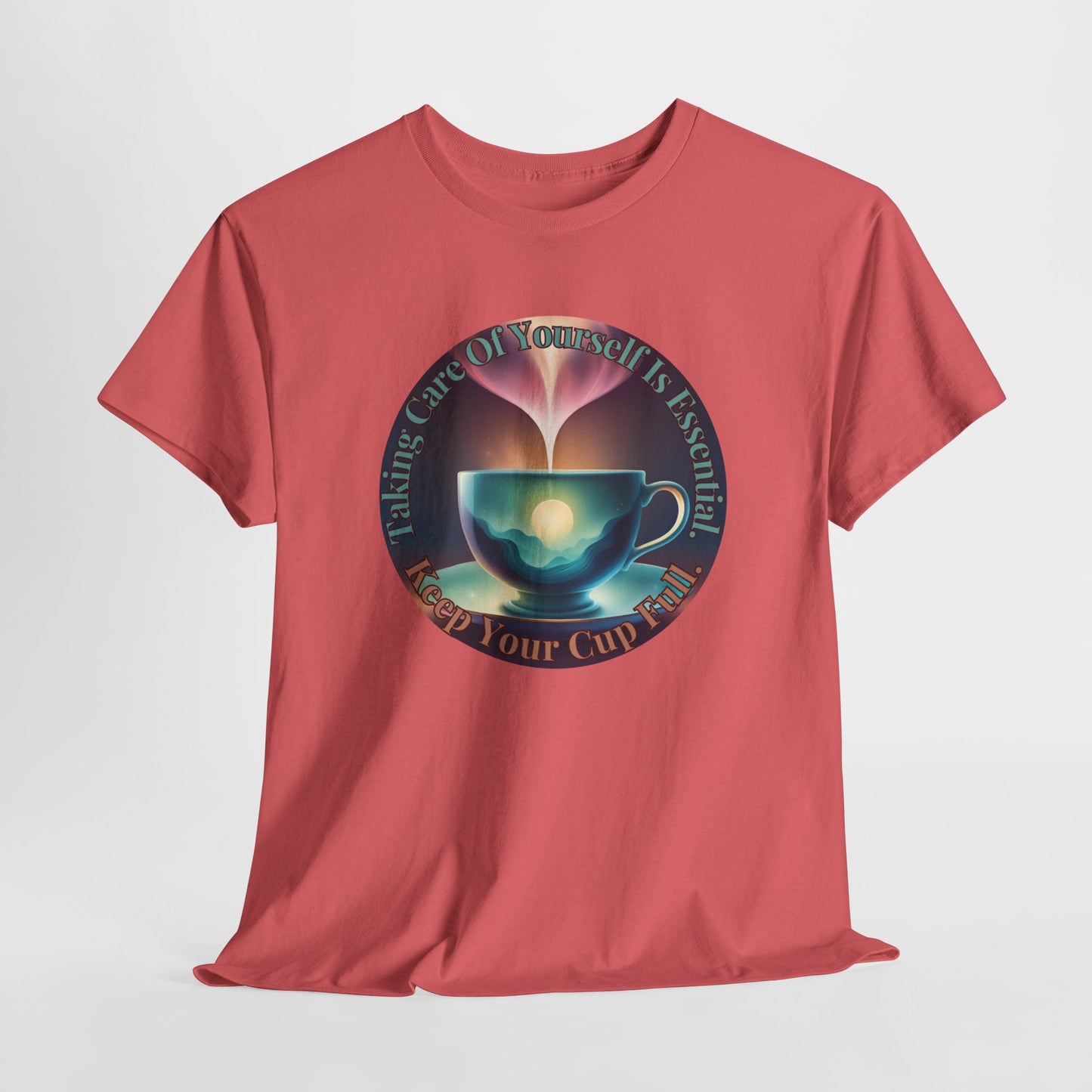 Keep Your Cup Full Unisex Heavy Cotton Zen Graphic Tee | 12 Colors To Choose | ZenGen - ZenGen USA