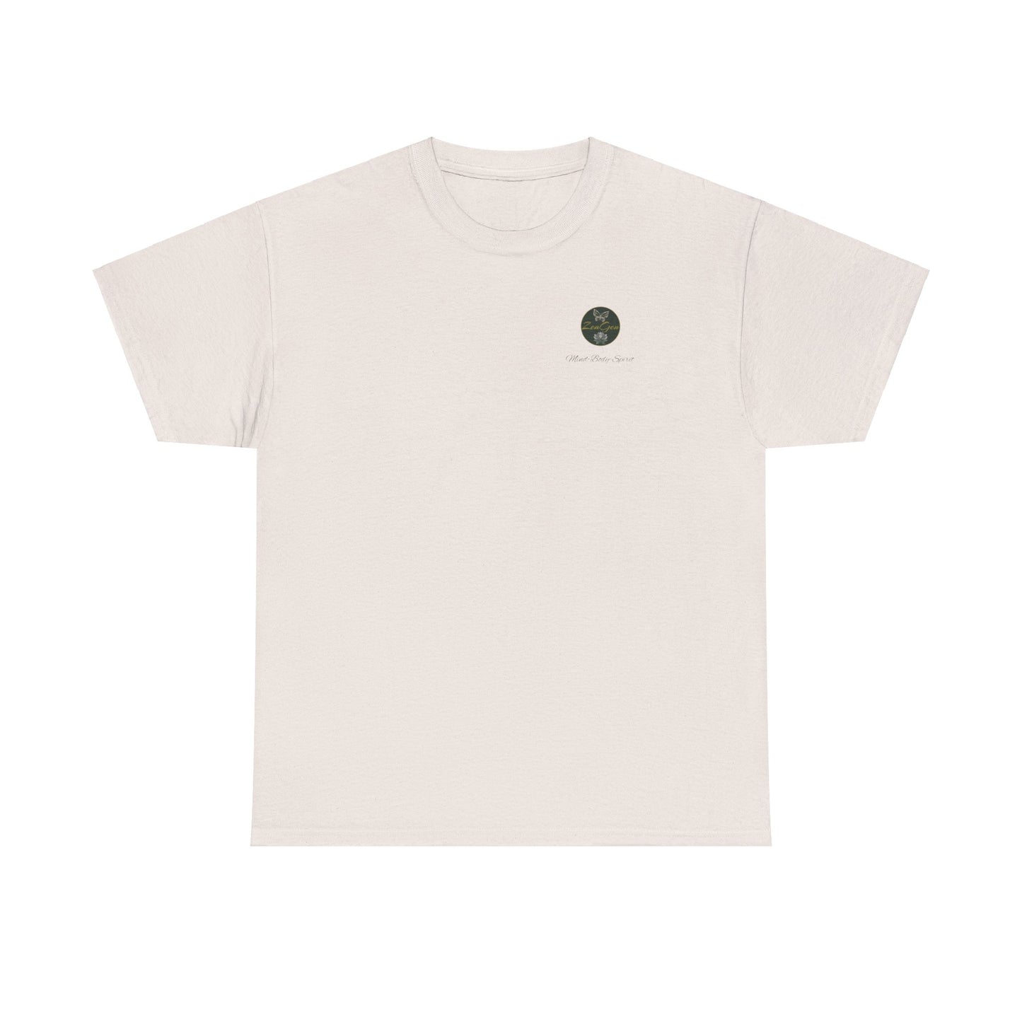 BE HAPPY - Unisex Heavy Cotton Tee - ZenGen USA - Hotei Laughing Buddha - ZenGen USA