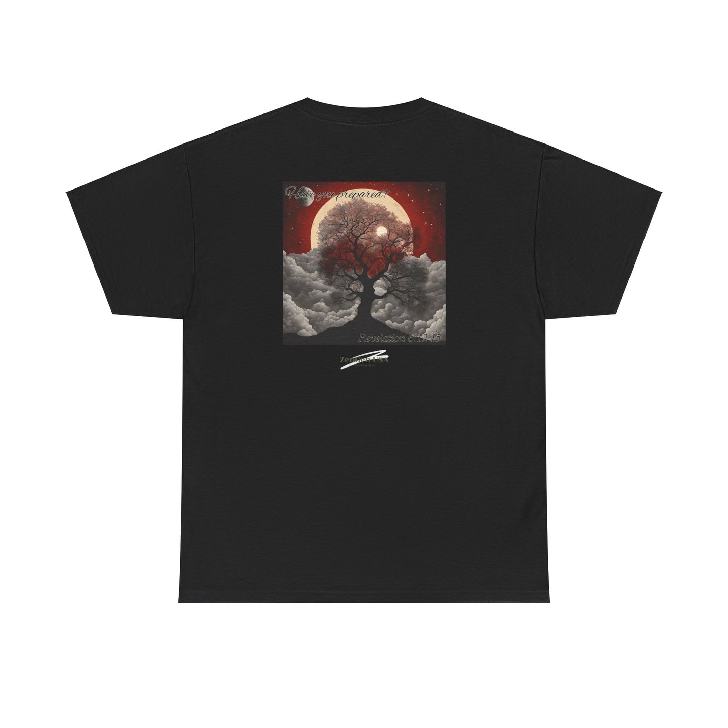 Apocalipsis - 6to Sello Apocalipsis 6:12-15 - Camiseta de algodón pesado unisex - Colección Revelación - ZenGen USA