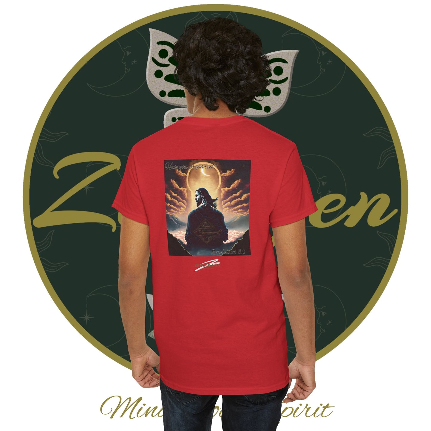 Apocalipsis - 7mo Sello Apocalipsis 8:1 - Camiseta de algodón pesado unisex - Colección Revelación - ZenGen USA