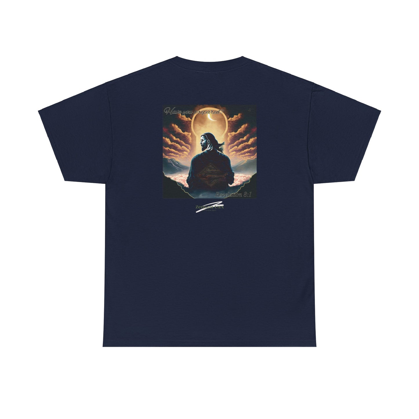 Apocalipsis - 7mo Sello Apocalipsis 8:1 - Camiseta de algodón pesado unisex - Colección Revelación - ZenGen USA