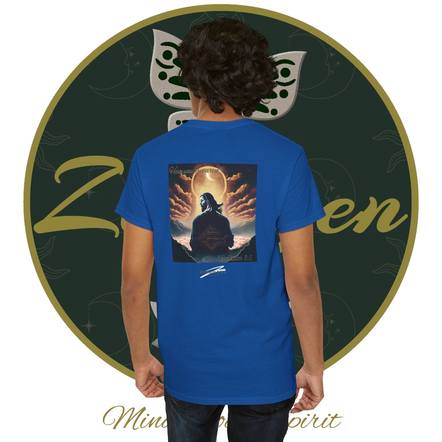Apocalipsis - 7mo Sello Apocalipsis 8:1 - Camiseta de algodón pesado unisex - Colección Revelación - ZenGen USA