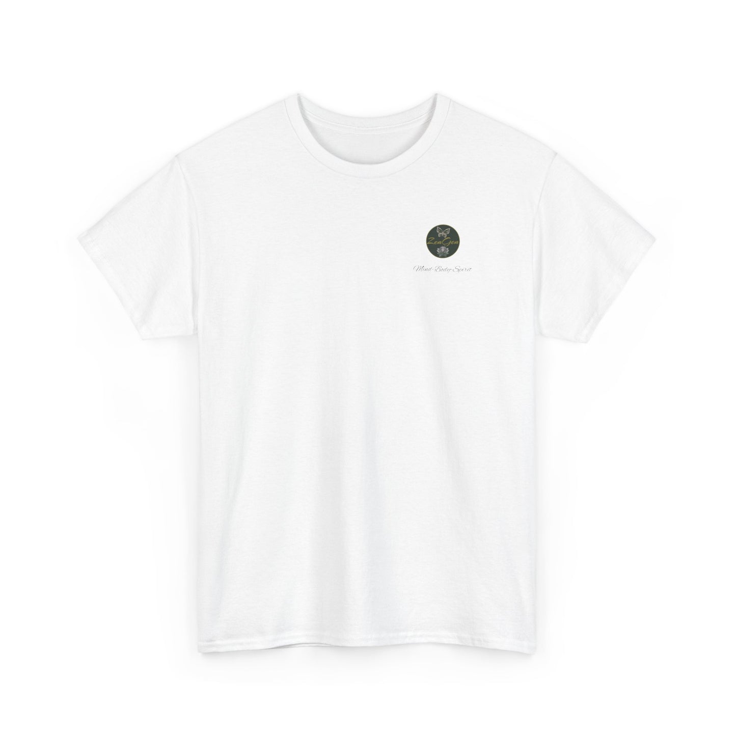 BE HAPPY - Unisex Heavy Cotton Tee - ZenGen USA - Hotei Laughing Buddha - ZenGen USA