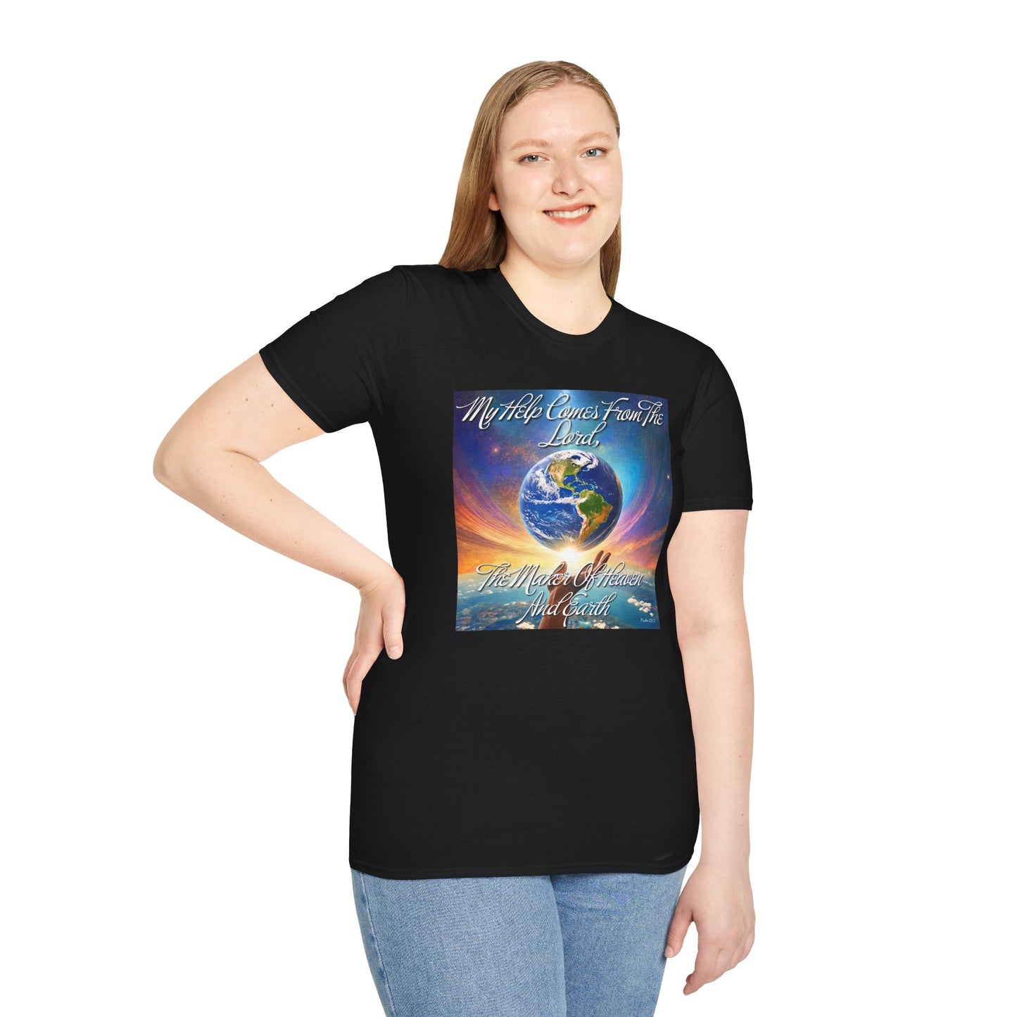 ZenGen USA Psalm 121:2 My Help Comes From The Lord... - Unisex Softstyle T-Shirt - ZenGen USA