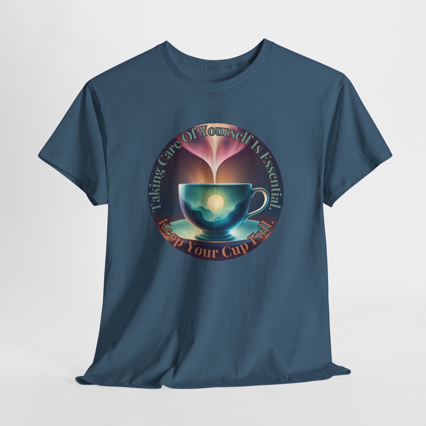 Keep Your Cup Full Unisex Heavy Cotton Zen Graphic Tee | 12 Colors To Choose | ZenGen - ZenGen USA