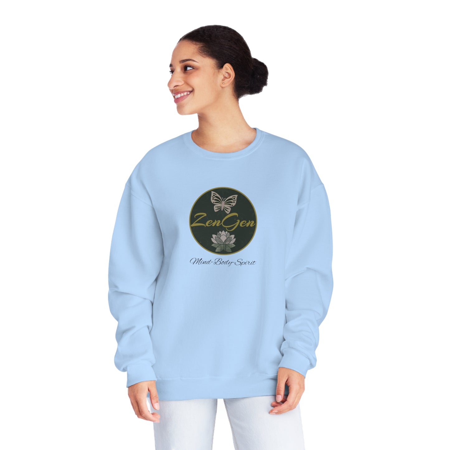 ZenGen Logo Sweatshirt - Unisex NuBlend® Crewneck Sweatshirt - ZenGen USA