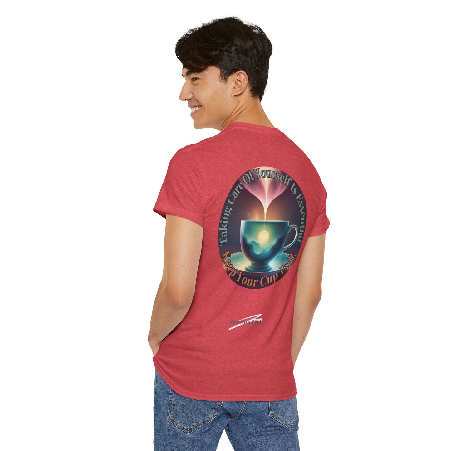 Keep Your Cup Full Unisex Heavy Cotton Zen Graphic Tee | 12 Colors To Choose | ZenGen - ZenGen USA