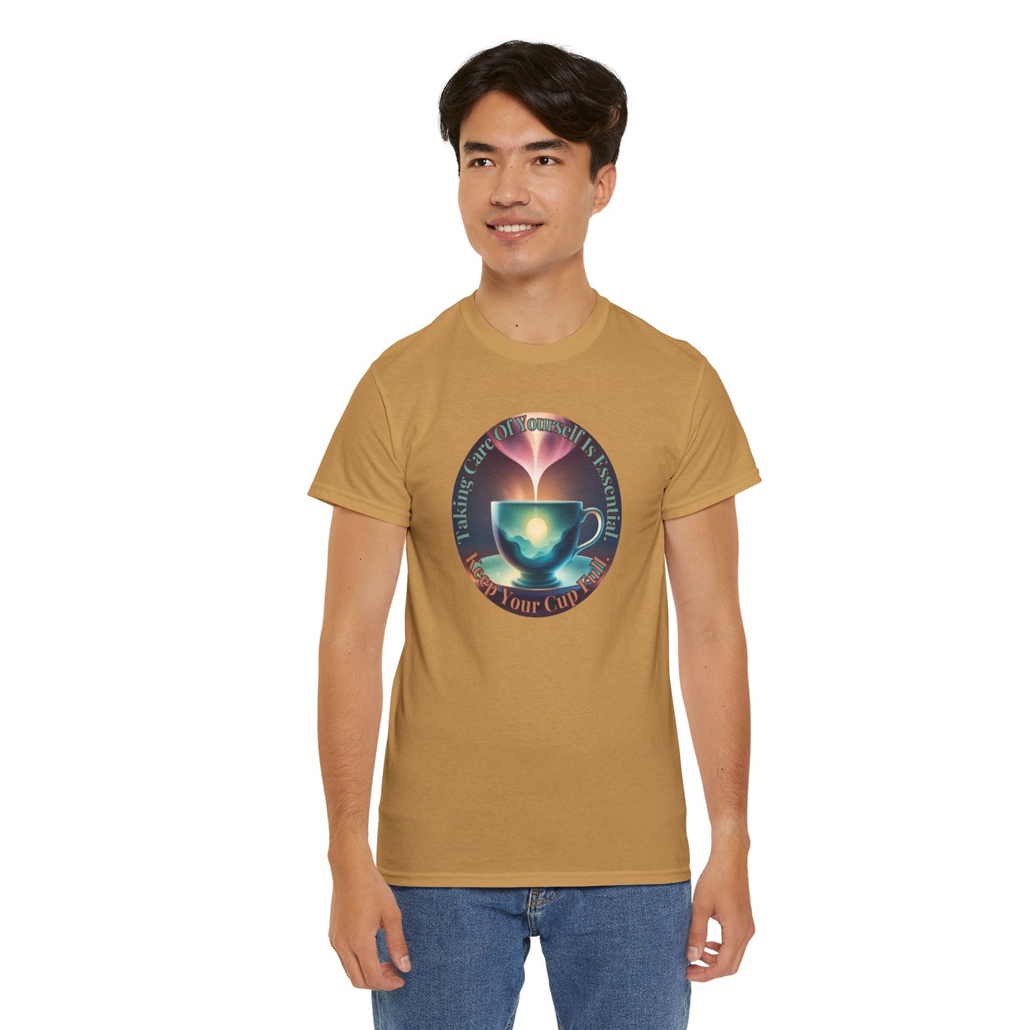 Keep Your Cup Full Unisex Heavy Cotton Zen Graphic Tee | 12 Colors To Choose | ZenGen - ZenGen USA