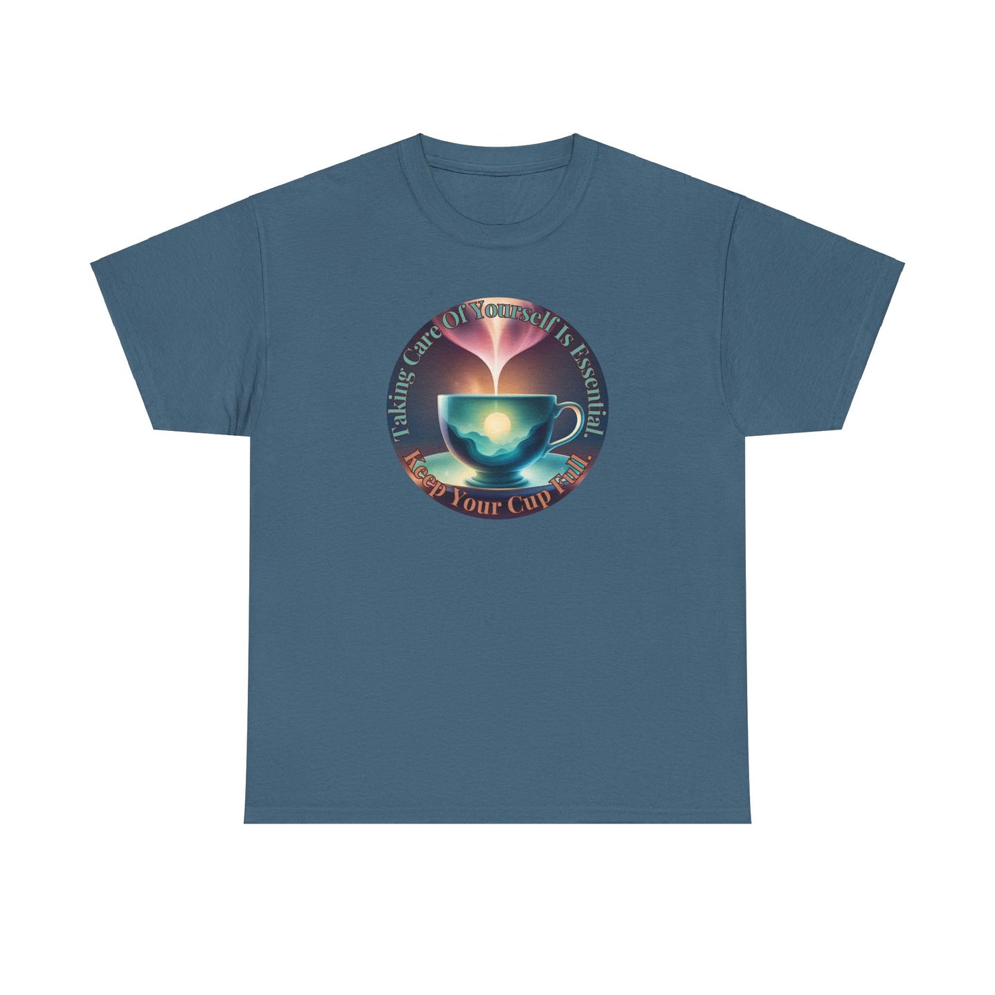 Keep Your Cup Full Unisex Heavy Cotton Zen Graphic Tee | 12 Colors To Choose | ZenGen - ZenGen USA
